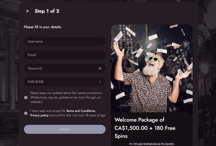 Register account at Mr Fortune Casino receiving one thousand five hundred dollars plus one eighty free spins bonus